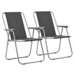 Pair of Folding Camping Deck Chairs