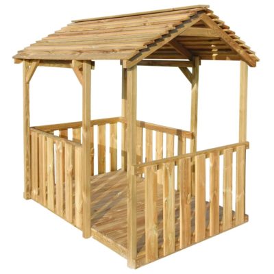 Solid Wood Pavilion Style Children's Outdoor Playhouse