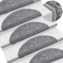 Curved Carpet Stair Treads 56x20cm - Set of 15 - Choice of Colours