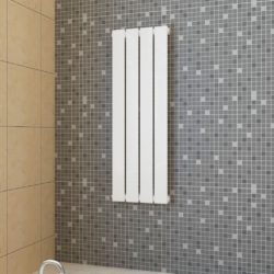 White Vertical Designer Bathroom Radiator Heating Panel
