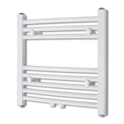 Curved White Central Heating Bathroom Towel Radiator