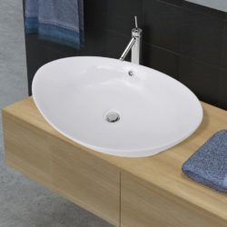 Luxury Ceramic Oval Basin Sink with Overflow - 59x38.5cm