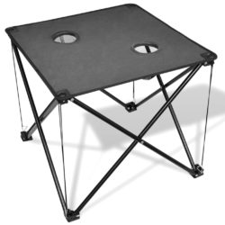 Folding Camping Table with Cup Holders