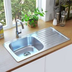 Stainless Steel Kitchen Sink with Draining Board