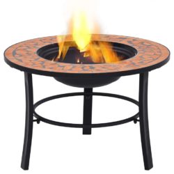 Mediterranean Style Ceramic Mosaic Table Fire Pit - Choice of Colours