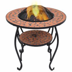 Mediterranean Mosaic Fire Pit with Under Table - Choice of Colours