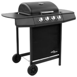 Gas Barbecue Grill with 4 Burners & Wheeled Base - Choice of Colours