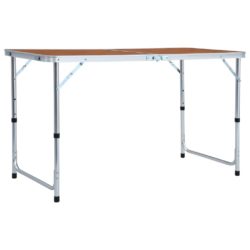 Folding Large Camping Table with Metal Frame 120x60cm