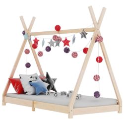 Solid Pine Wood Children's Bed with Tent Style Frame