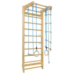 Wooden Kids Indoor Climbing Playset with Ladders & Rings