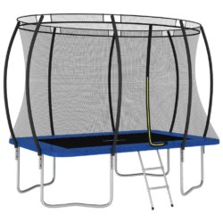 Rectangular Trampoline Set with Net, Ladder & Cover