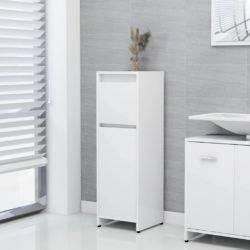Slim Freestanding Bathroom Cabinet - Grey, Black White or Oak