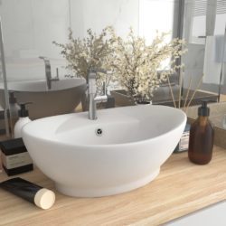 Luxury Oval Ceramic Wash Basin with Overflow