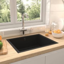 Modern Granite Kitchen Sink with Overflow - Choice of Colours