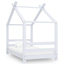 Solid Wood White Children's Bed with Canopy Frame - Choice of Sizes