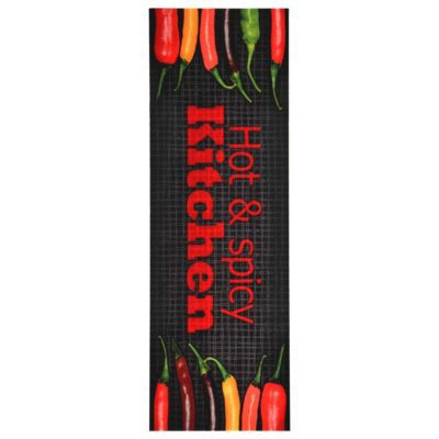 Hot & Spicy Design Washable Kitchen Rug - Choice of Sizes
