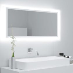 Rectangular Extra Wide Bathroom Mirror with Light - Choice of Colours