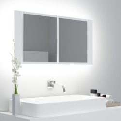 Extra Large Mirrored Bathroom Cabinet with LED Light - Choice of Colour