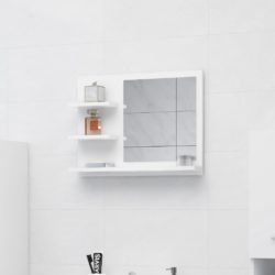 Rectangular Bathroom Mirror with Shelving