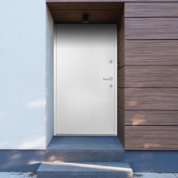 Plain White Front Door in Aluminium - Choice of Sizes - Right Opening