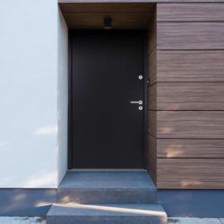 Plain Dark Grey Aluminium Front Door - Choice of Sizes - Right Opening