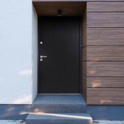 Plain Dark Grey Aluminium Front Door - Choice of Sizes - Left Opening
