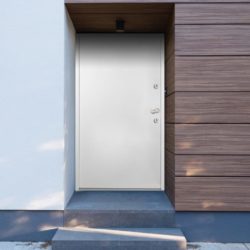 Plain White Aluminium Front Door - Choice of Sizes - Right Opening