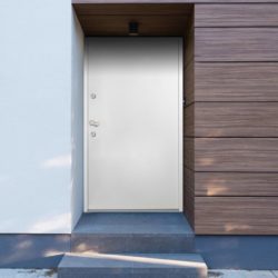 Plain White Aluminium Front Door - Choice of Sizes - Left Opening