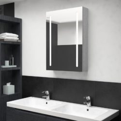 Esme Mirrored Bathroom Cabinet with Light Strips - Choice of Colours - 50x70cm