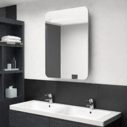 Esme Modern Mirrored Bathroom Cabinet with Light - Choice of Colours - 60x80cm