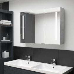 Esme Triple Mirrored Bathroom Cabinet with Lights - Choice of Colours - 89x62cm