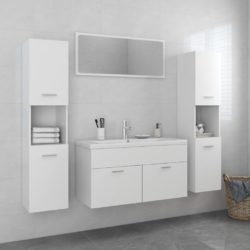 4 Piece Tall Extra Large Bathroom Furniture Set with Tap - Choice of Colours