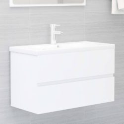 Modern Wall Mounted Sink Cabinet Vanity Unit with Sink - Choice of Colours