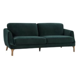 Gullane Modern 3 Seater Velvet Sofa in Luxury Forest Green Velvet