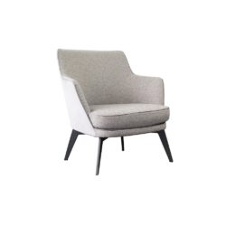 Cydwell Modern Luxury Lounge Chair in Oatmeal Beige Fabric