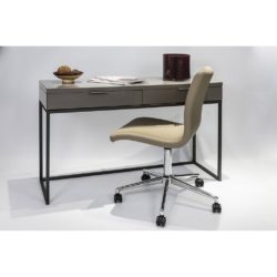 Luthrie High Gloss Grey Console Table or Desk with 2 Drawers