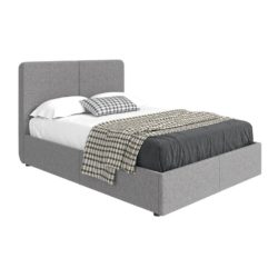 Otby King Size Ottoman Storage Bed in Grey Fabric
