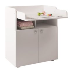 White Baby Changing Unit with Storage Cupboard