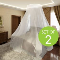 Pair White Mosquito Bed Nets