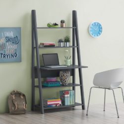 Finola Tall Grey Ladder Desk with Shelves - Choice of Grey Shades