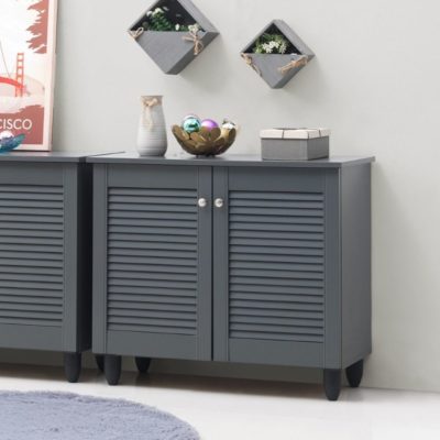 Orla Essentials Slatted Double Shoe Cabinet