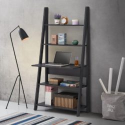 Finola Tall Ladder Desk and Shelf Unit - Black, Oak or White