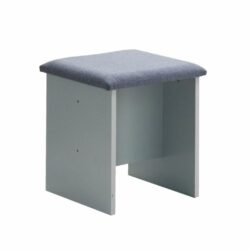 Light Grey Dressing Table Stool with Padded Seat