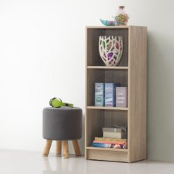 Orla Modern Medium Narrow Bookcase - White, Oak, Walnut or Grey