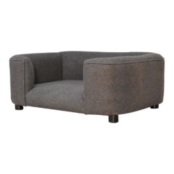 Luxury Modern Pet Sofa Bed with Grey Tweed Upholstery