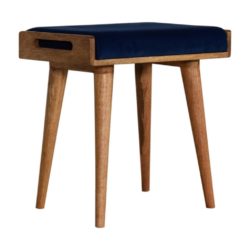 Tray Style Wooden Velvet Bedroom Stool - Wide Choice of Colours