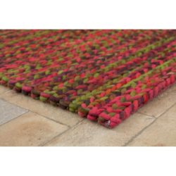 Knox Knit Rug in Green & Pink - Choice of Sizes