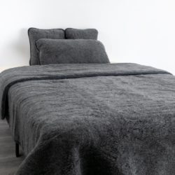 Luxury Merino Wool Bedspread - Black, Cream or Grey - Choice of Sizes