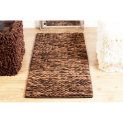 Knox Knitted Dark Brown Rug - Choice of Sizes