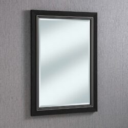 Francisco Charcoal Grey Mirror with Silver Edge Design - Choice of Sizes